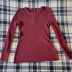 Burgundy Fitted Sweater